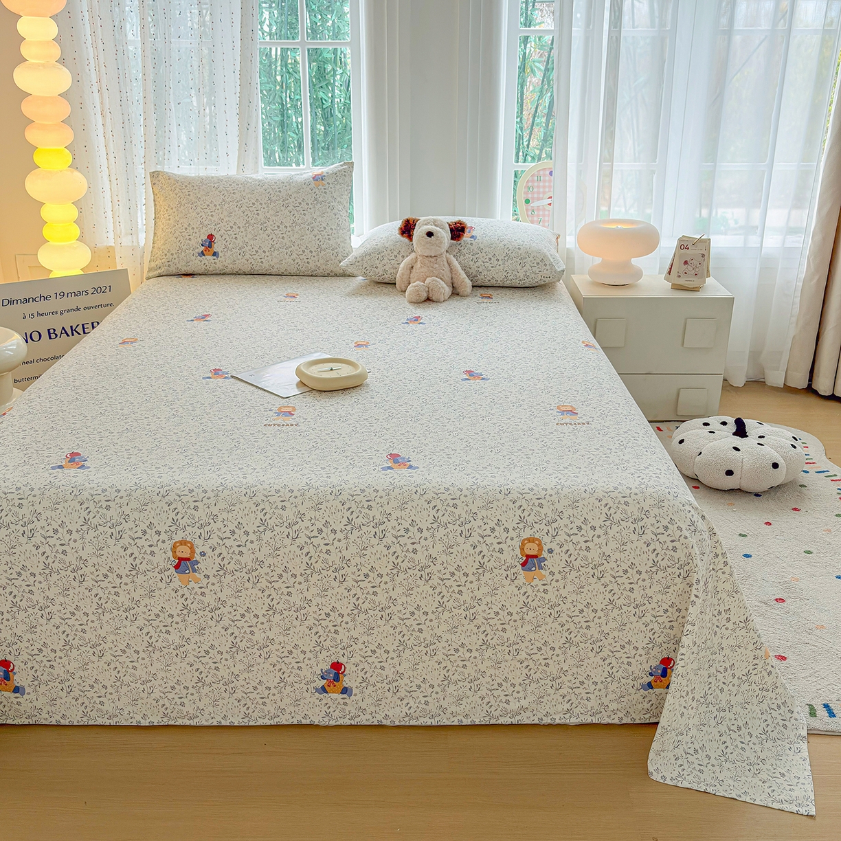 91家纺网 家纺一手货源 找家纺 慕梵家居 2026春夏新款全棉纯棉老粗布单床单 床单单件 辛巴