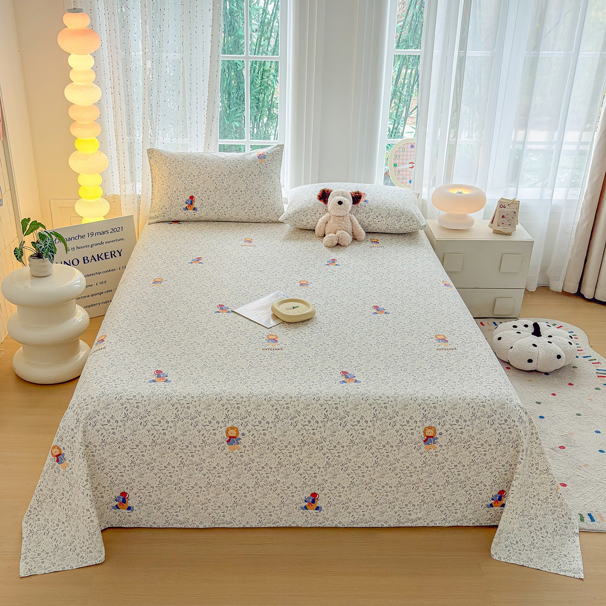 91家纺网 家纺一手货源 找家纺 慕梵家居 2026春夏新款全棉纯棉老粗布单床单 床单单件 辛巴