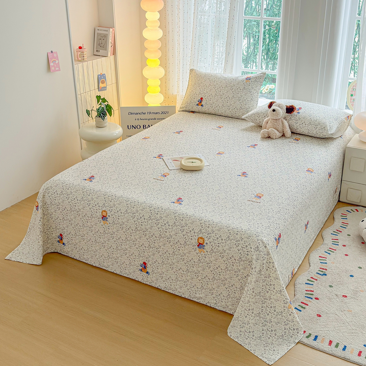 91家纺网 家纺一手货源 找家纺 慕梵家居 2026春夏新款全棉纯棉老粗布单床单 床单单件 辛巴