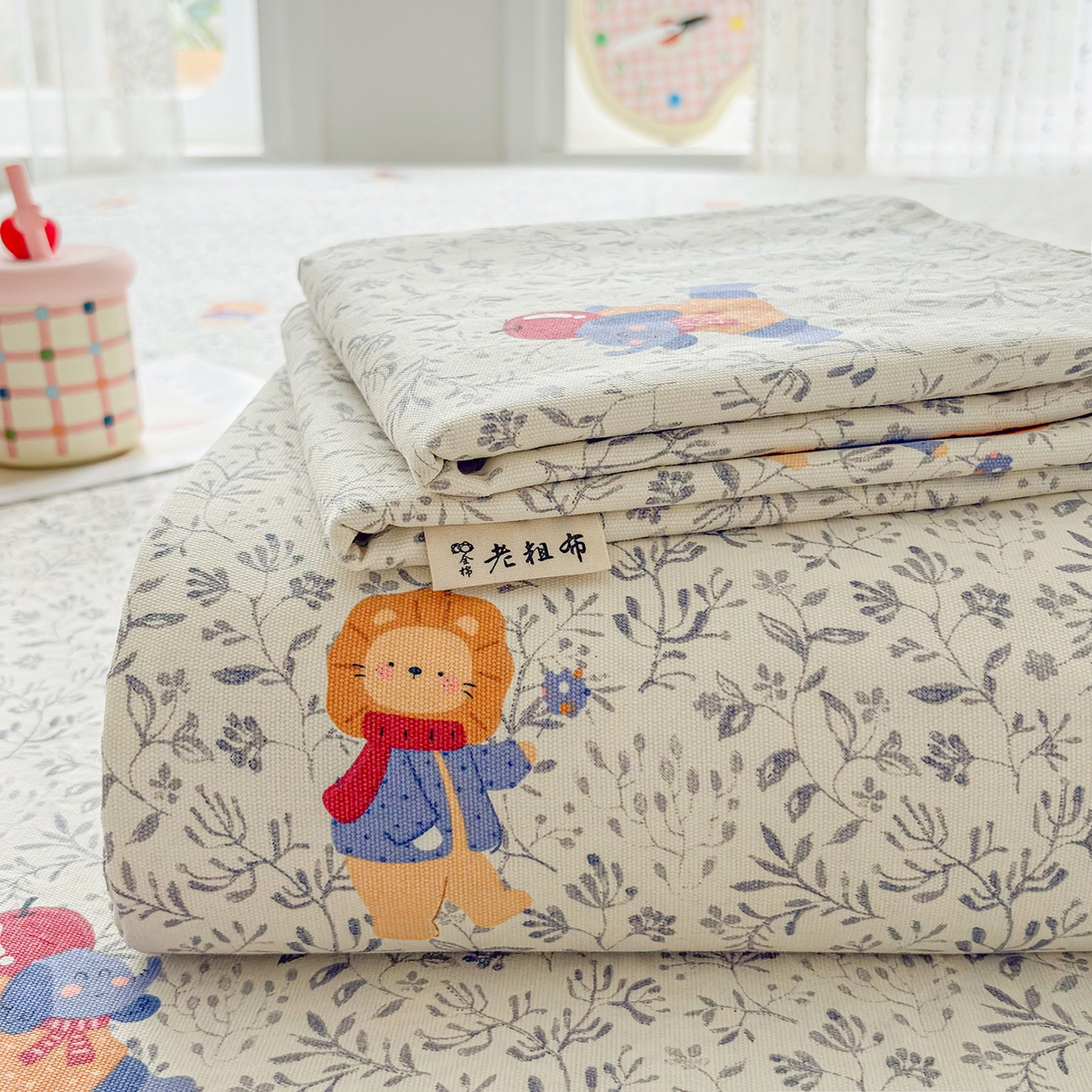 91家纺网 家纺一手货源 找家纺 慕梵家居 2026春夏新款全棉纯棉老粗布单床单 床单单件 辛巴