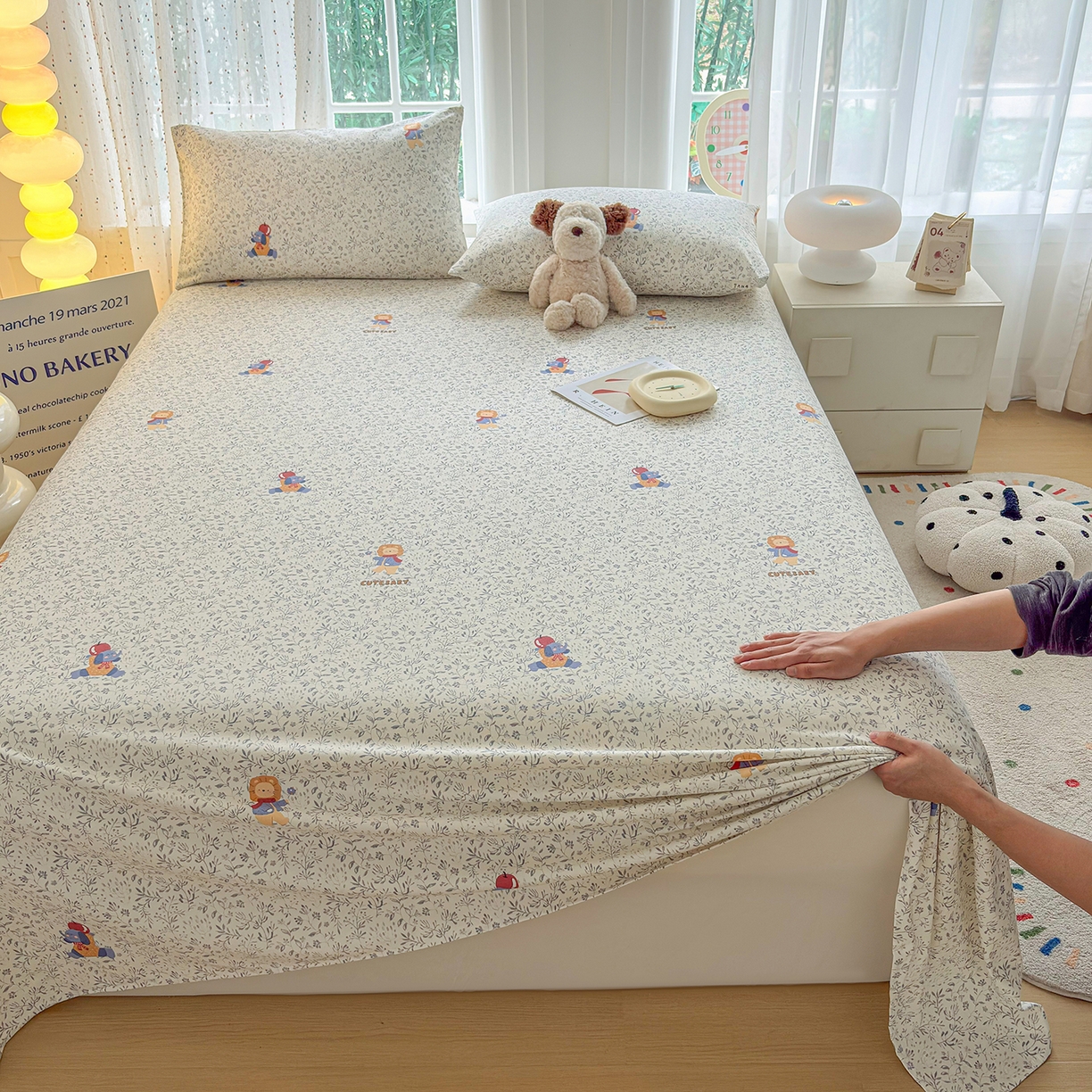 91家纺网 家纺一手货源 找家纺 慕梵家居 2026春夏新款全棉纯棉老粗布单床单 床单单件 辛巴