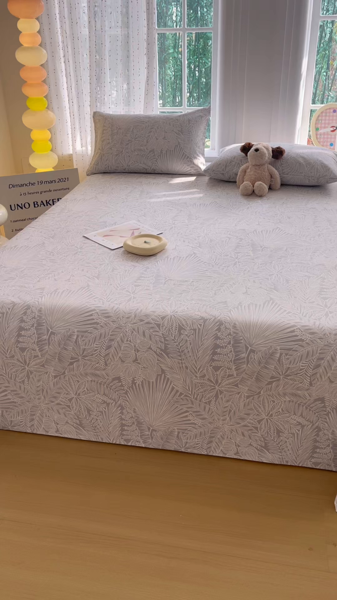 91家纺网 家纺一手货源 找家纺 慕梵家居 2026春夏新款全棉纯棉老粗布单床单 床单单件 枝繁叶茂