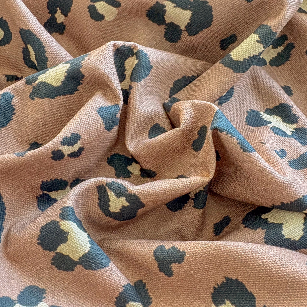 91家纺网 家纺一手货源 找家纺 慕梵家居 2026春夏新款全棉纯棉老粗布单床笠 床笠单件 豹纹-咖