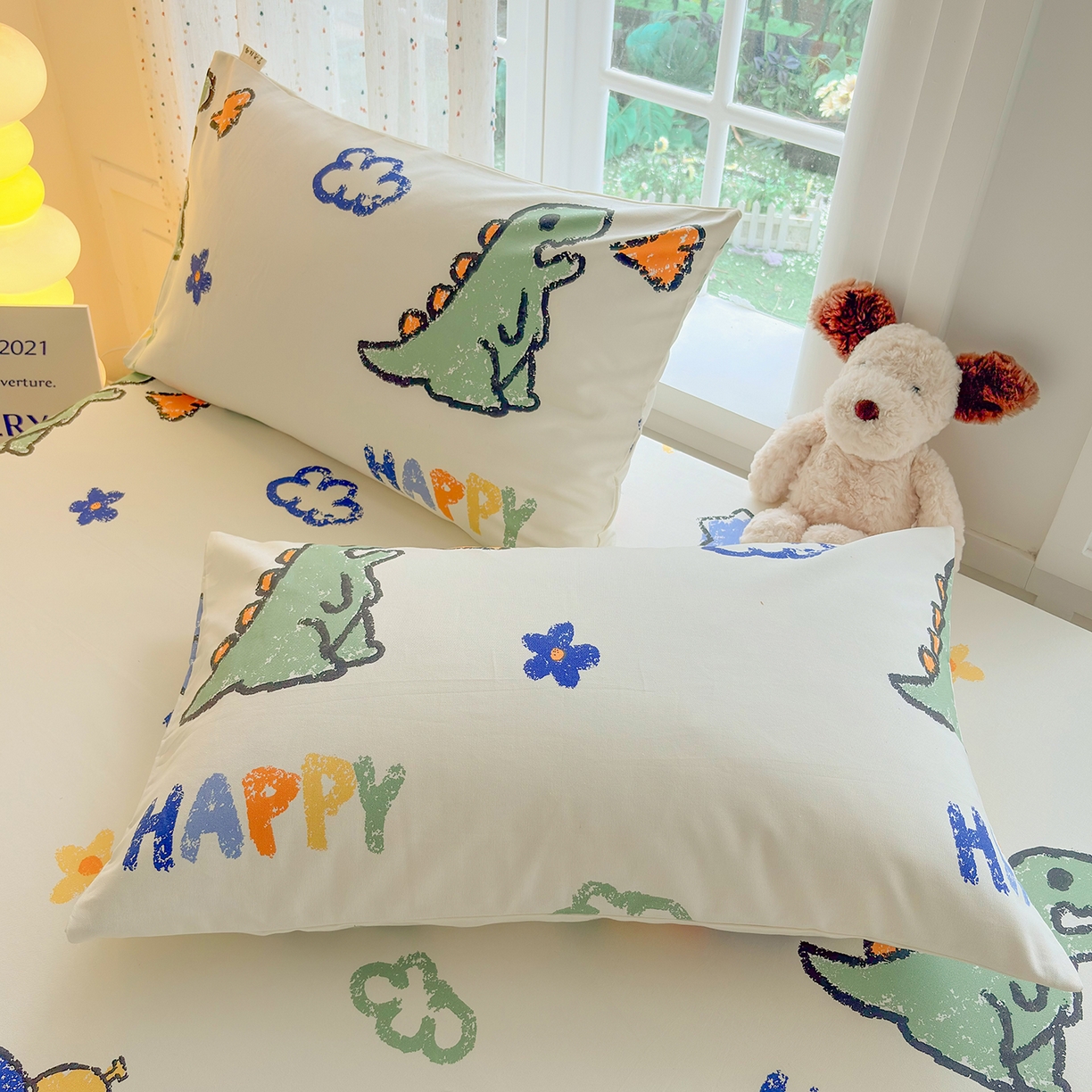 91家纺网 家纺一手货源 找家纺 慕梵家居 2026春夏新款全棉纯棉老粗布单床笠 床笠单件 彩虹飞船