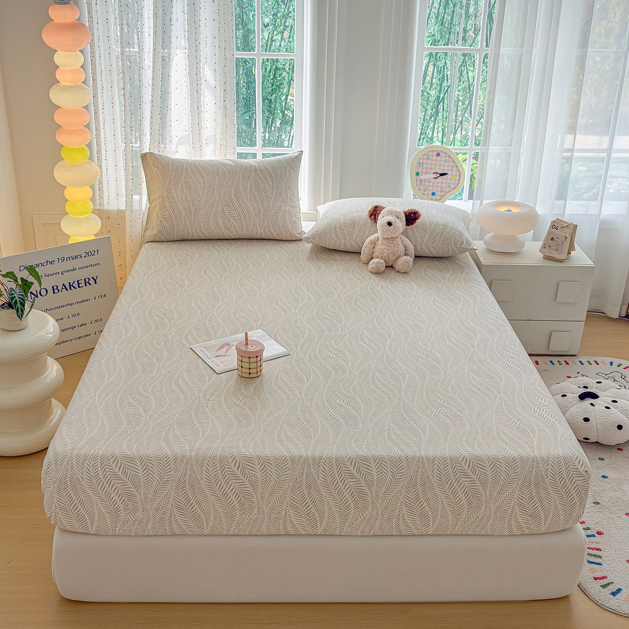 91家纺网 家纺一手货源 找家纺 慕梵家居 2026春夏新款全棉纯棉老粗布单床笠 床笠单件 格调