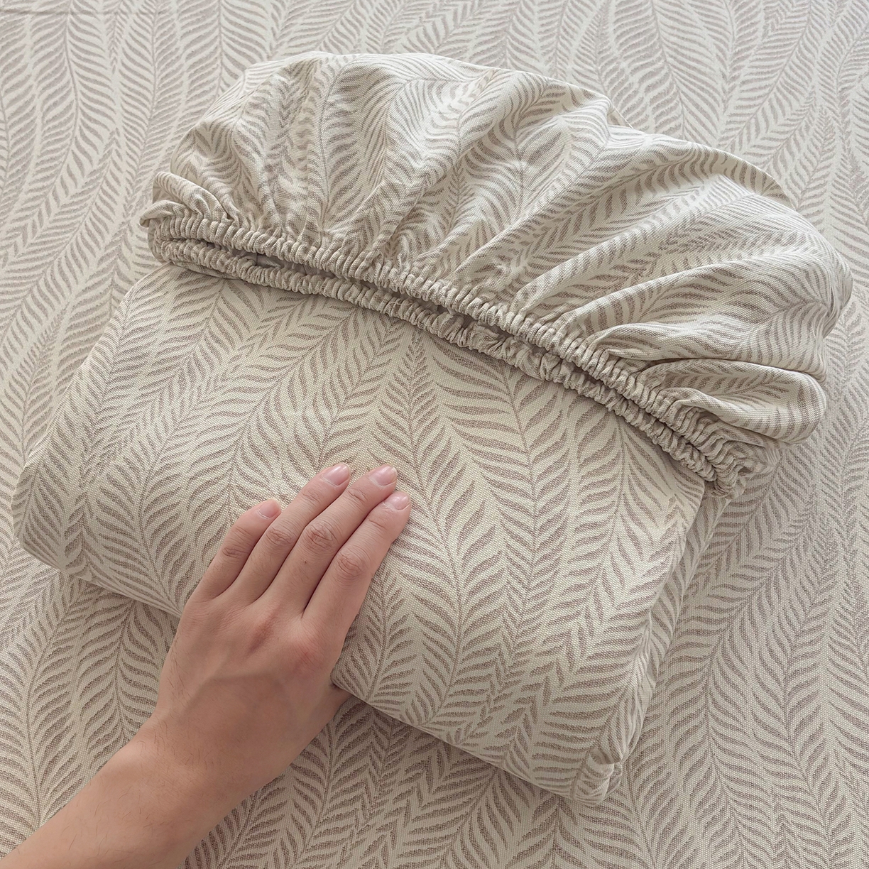 91家纺网 家纺一手货源 找家纺 慕梵家居 2026春夏新款全棉纯棉老粗布单床笠 床笠单件 格调