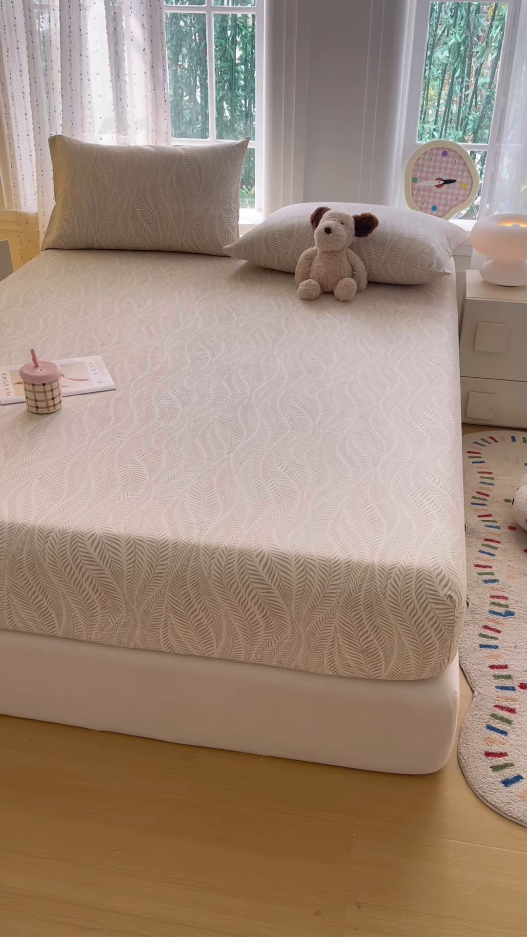 91家纺网 家纺一手货源 找家纺 慕梵家居 2026春夏新款全棉纯棉老粗布单床笠 床笠单件 格调