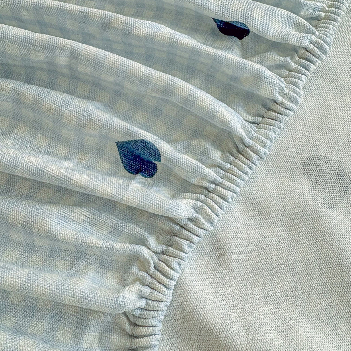 91家纺网 家纺一手货源 找家纺 慕梵家居 2026春夏新款全棉纯棉老粗布单床笠 床笠单件 兰爱心