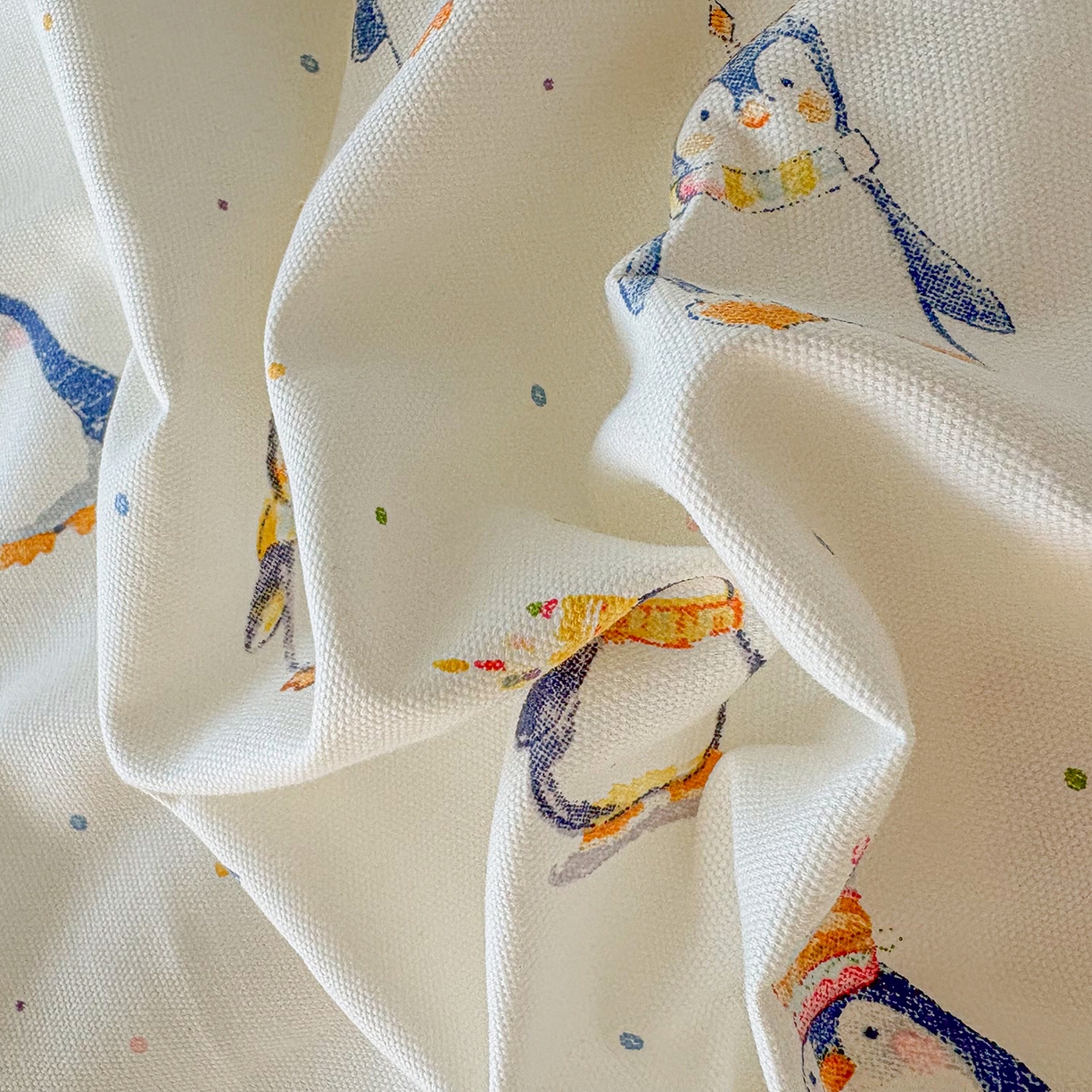 91家纺网 家纺一手货源 找家纺 慕梵家居 2026春夏新款全棉纯棉老粗布单床笠 床笠单件 企鹅