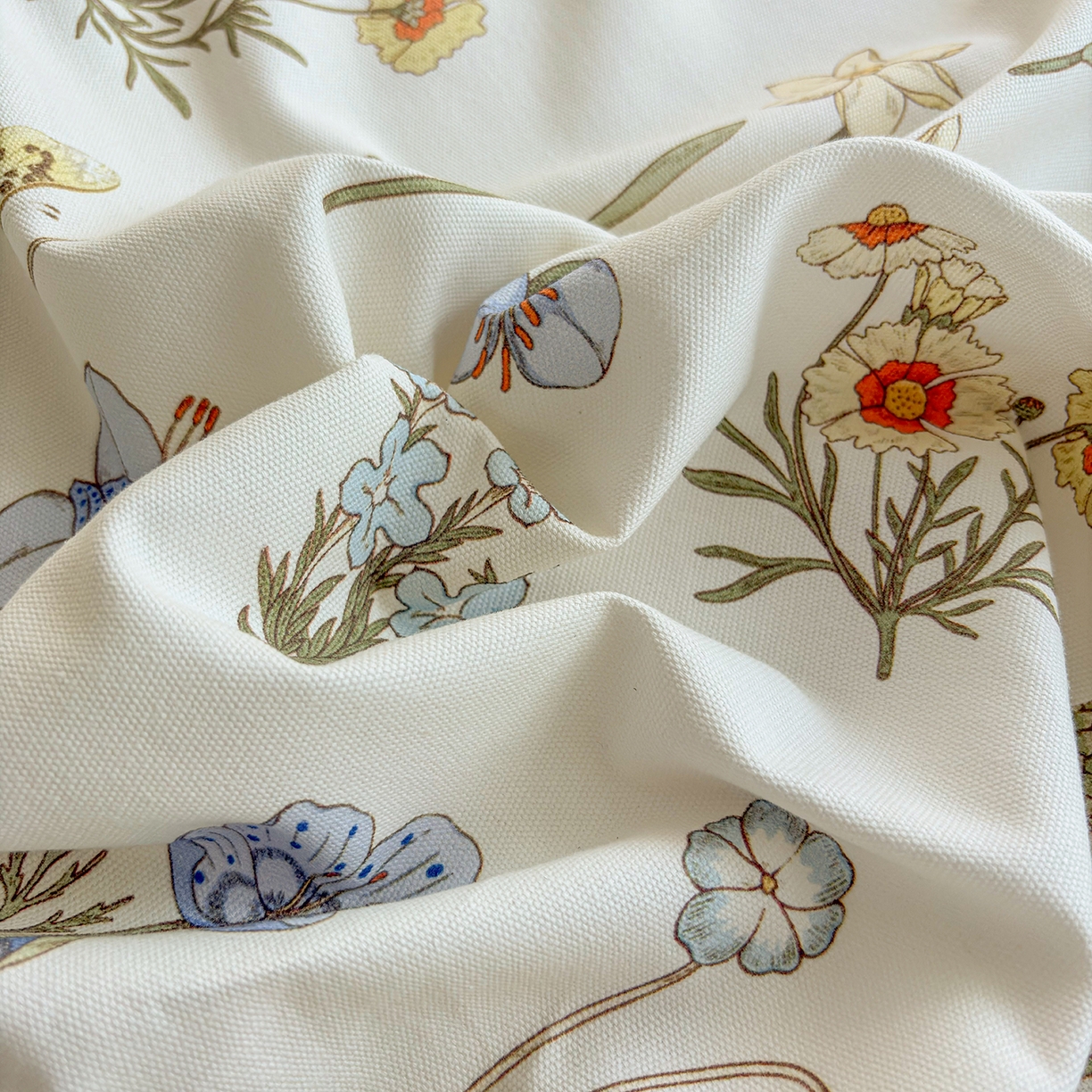 91家纺网 家纺一手货源 找家纺 慕梵家居 2026春夏新款全棉纯棉老粗布单床笠 床笠单件 小雏菊