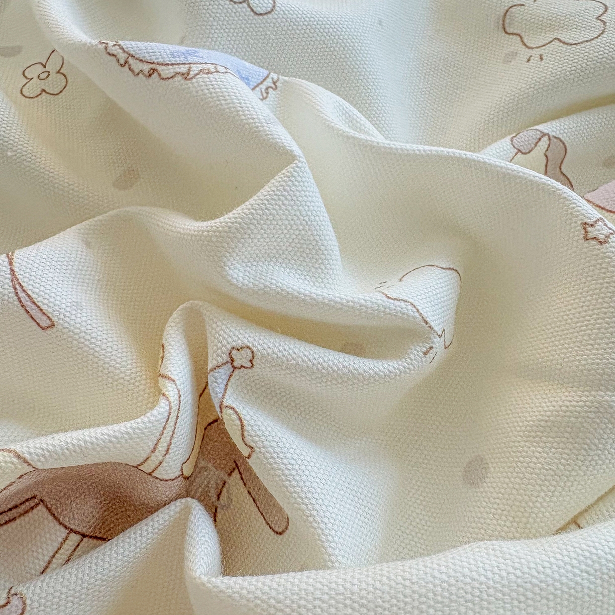 91家纺网 家纺一手货源 找家纺 慕梵家居 2026春夏新款全棉纯棉老粗布单床笠 床笠单件 小木马