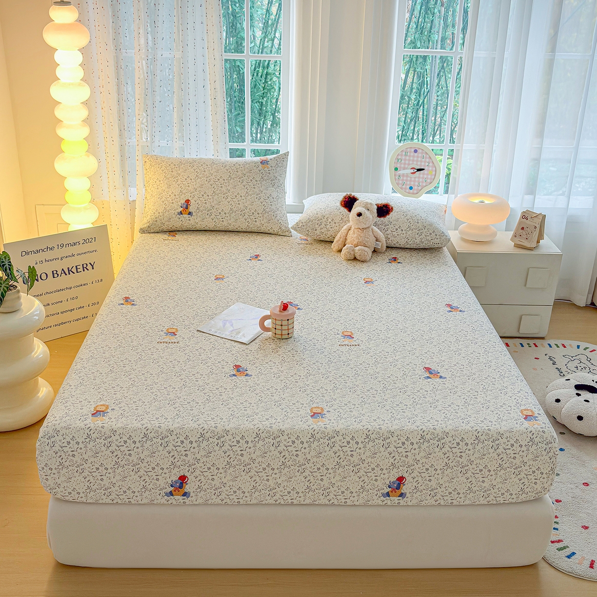 91家纺网 家纺一手货源 找家纺 慕梵家居 2026春夏新款全棉纯棉老粗布单床笠 床笠单件 辛巴