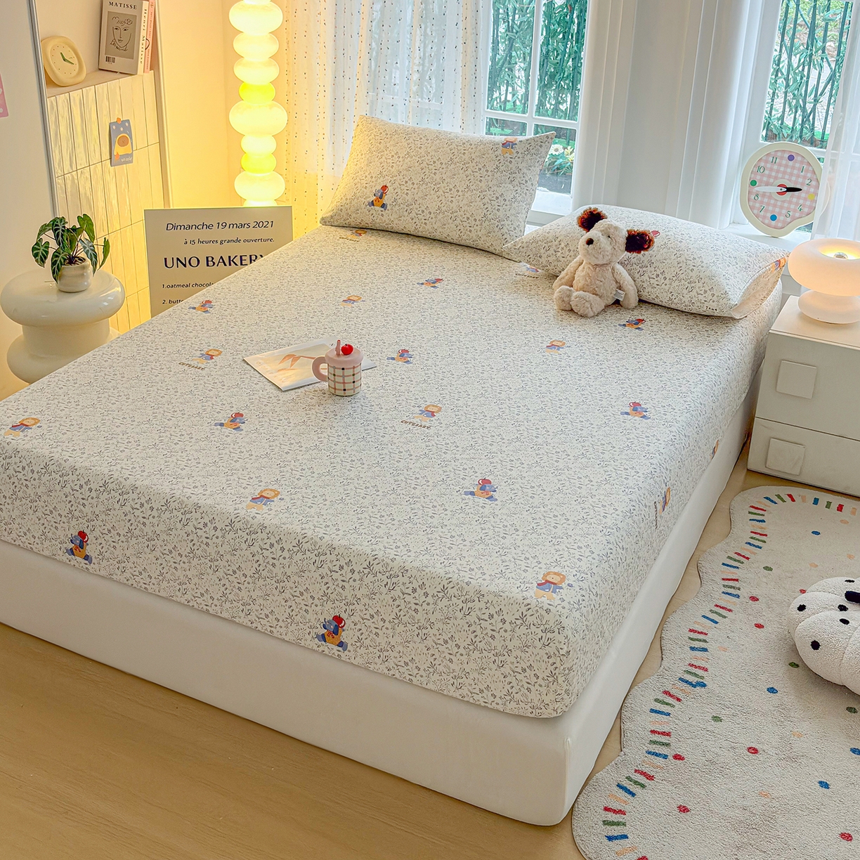 91家纺网 家纺一手货源 找家纺 慕梵家居 2026春夏新款全棉纯棉老粗布单床笠 床笠单件 辛巴