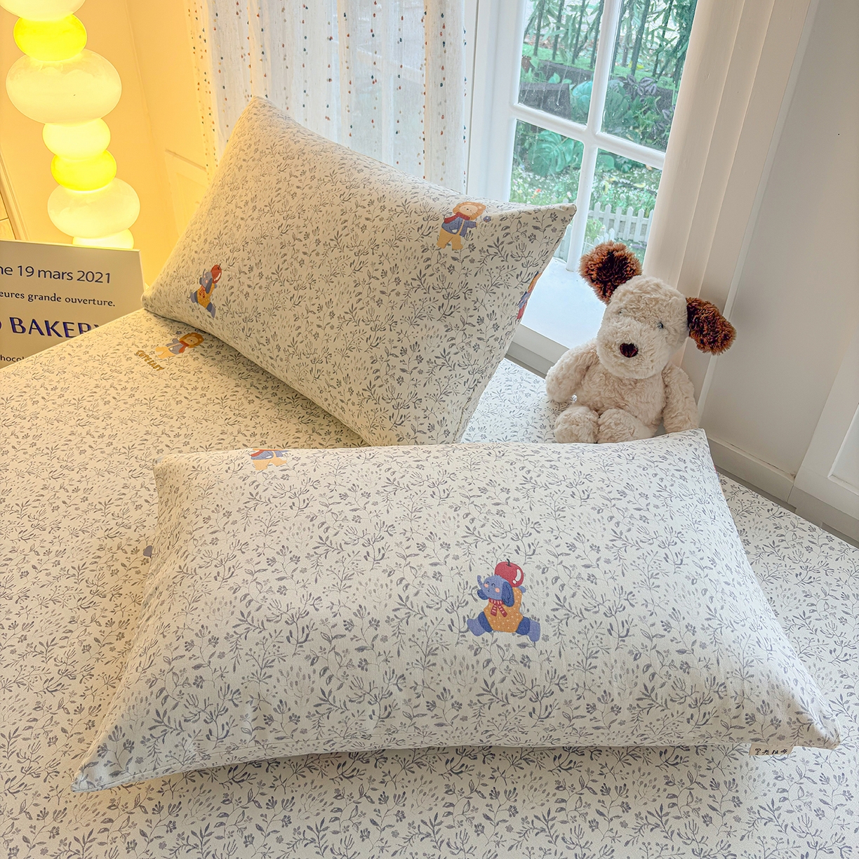 91家纺网 家纺一手货源 找家纺 慕梵家居 2026春夏新款全棉纯棉老粗布单床笠 床笠单件 辛巴