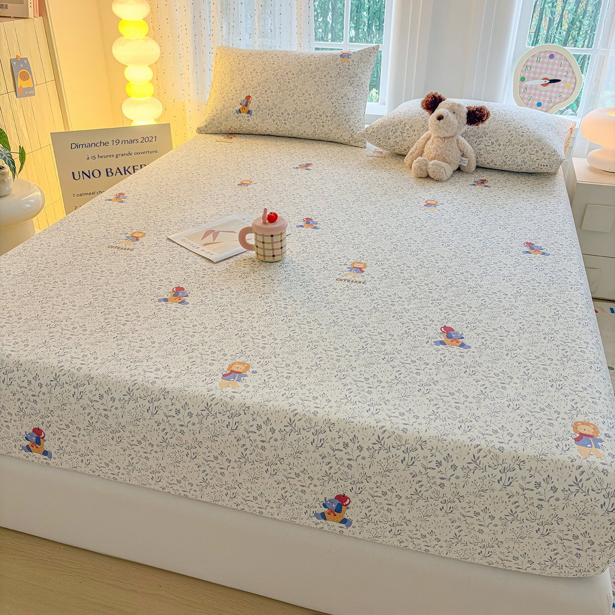 91家纺网 家纺一手货源 找家纺 慕梵家居 2026春夏新款全棉纯棉老粗布单床笠 床笠单件 辛巴