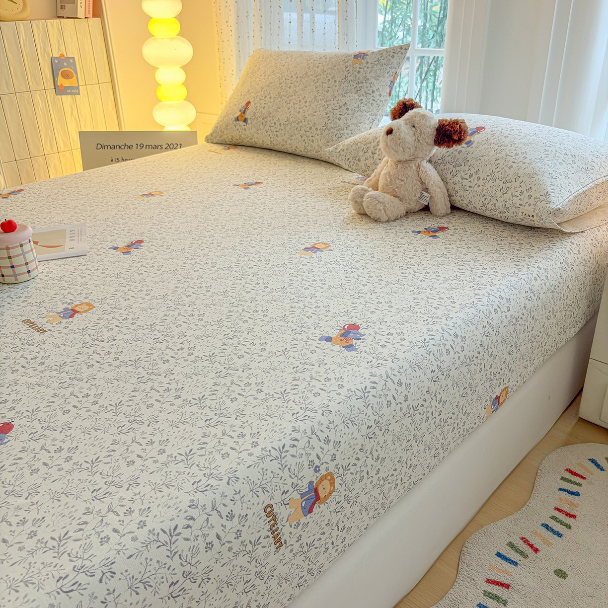 91家纺网 家纺一手货源 找家纺 慕梵家居 2026春夏新款全棉纯棉老粗布单床笠 床笠单件 辛巴