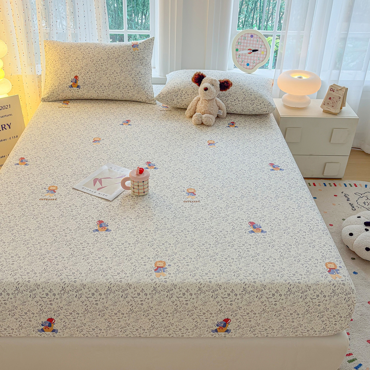 91家纺网 家纺一手货源 找家纺 慕梵家居 2026春夏新款全棉纯棉老粗布单床笠 床笠单件 辛巴