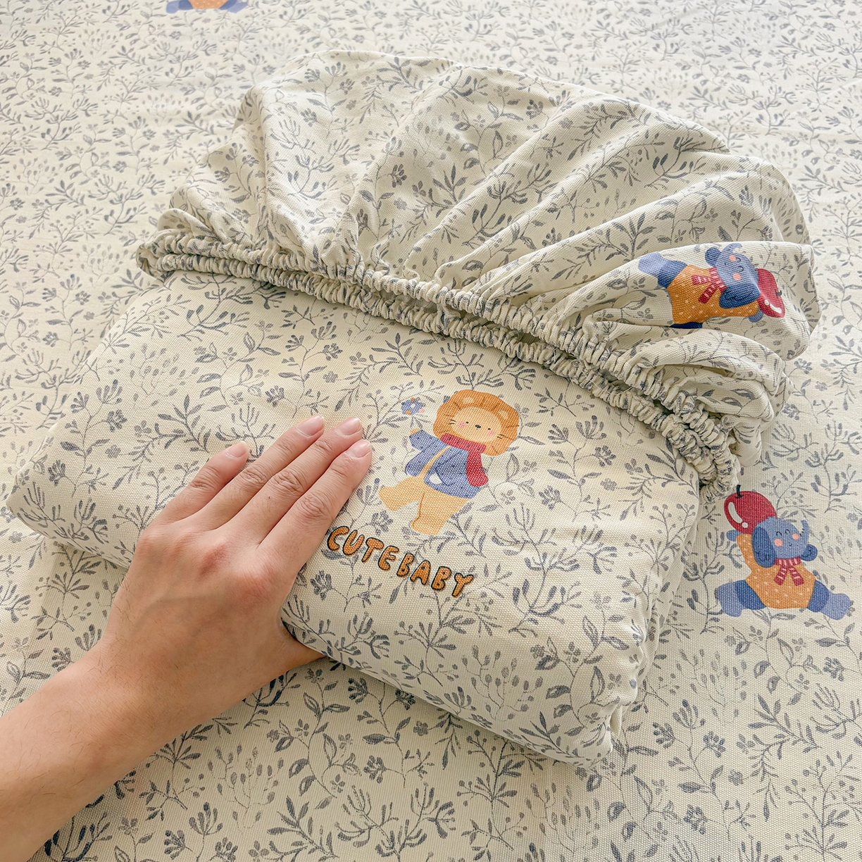 91家纺网 家纺一手货源 找家纺 慕梵家居 2026春夏新款全棉纯棉老粗布单床笠 床笠单件 辛巴