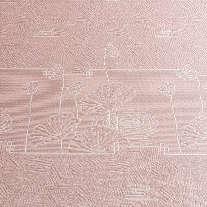 91家纺网 家纺一手货源 找家纺 牵梦萦家纺 2026新款立体浮雕压花工艺豆豆凉席三件套-平铺款 荷塘月色-粉