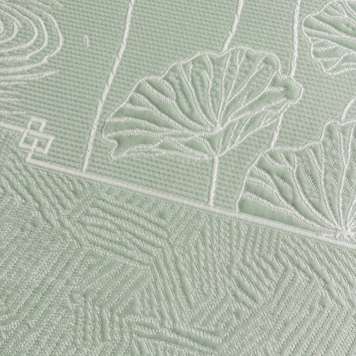 91家纺网 家纺一手货源 找家纺 牵梦萦家纺 2026新款立体浮雕压花工艺豆豆凉席三件套-平铺款 荷塘月色-绿