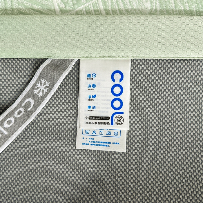 91家纺网 家纺一手货源 找家纺 牵梦萦家纺 2026新款立体浮雕压花工艺豆豆凉席三件套-平铺款 荷塘月色-绿