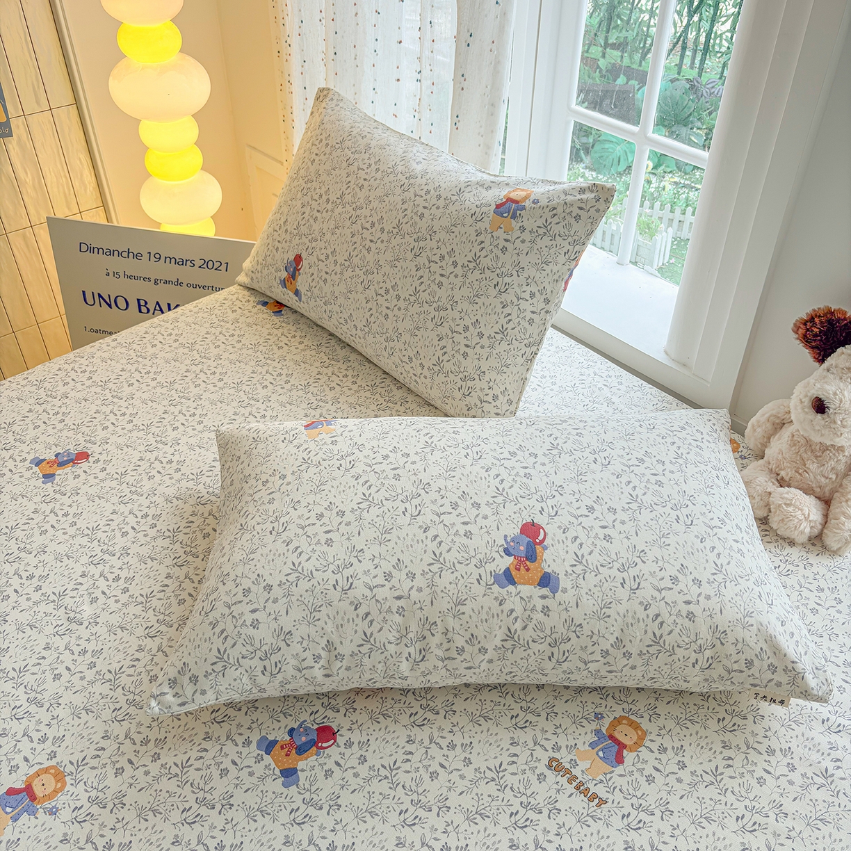 慕梵家居 2026春夏新款全棉纯棉老粗布单枕套 枕套单件 辛巴