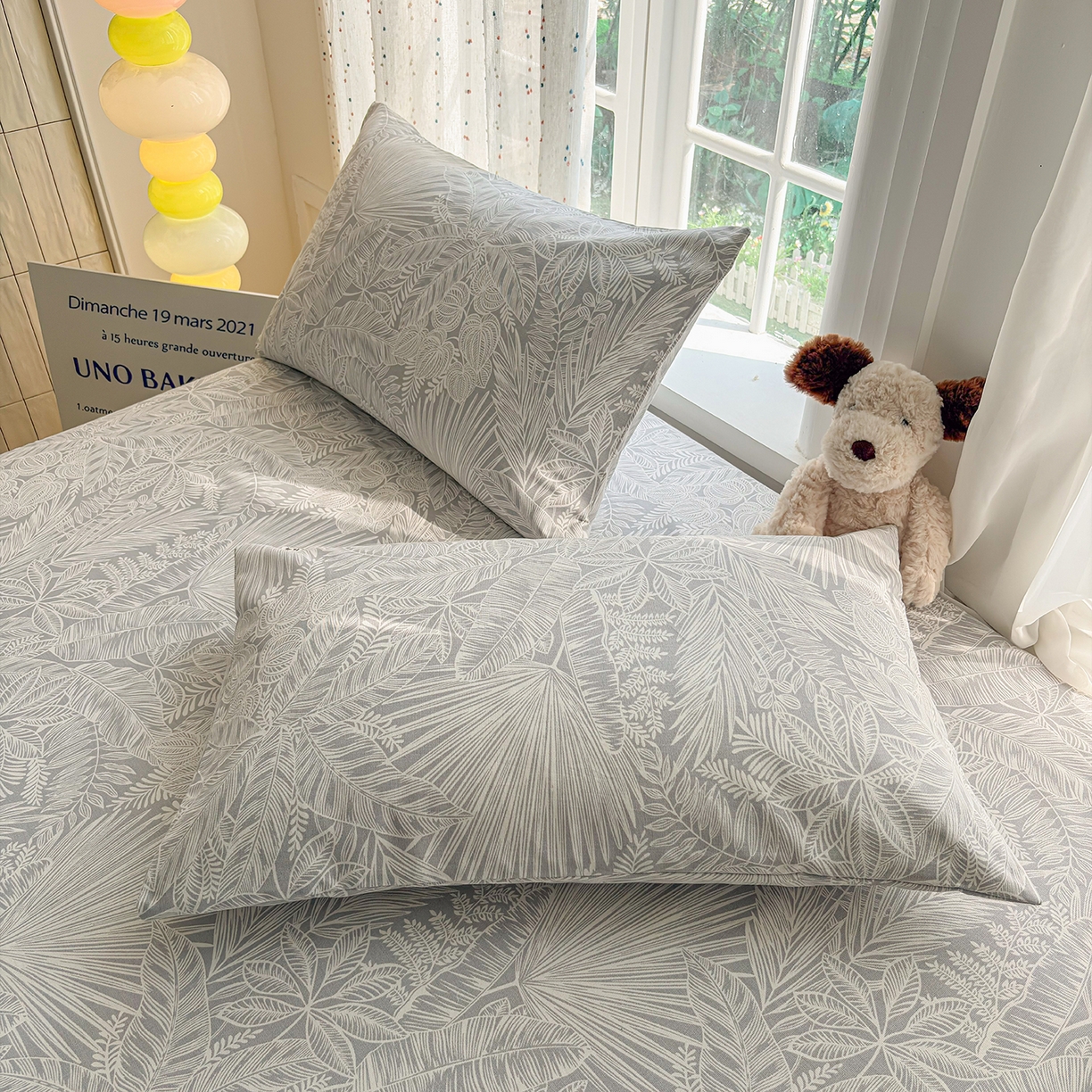 慕梵家居 2026春夏新款全棉纯棉老粗布单枕套 枕套单件 枝繁叶茂