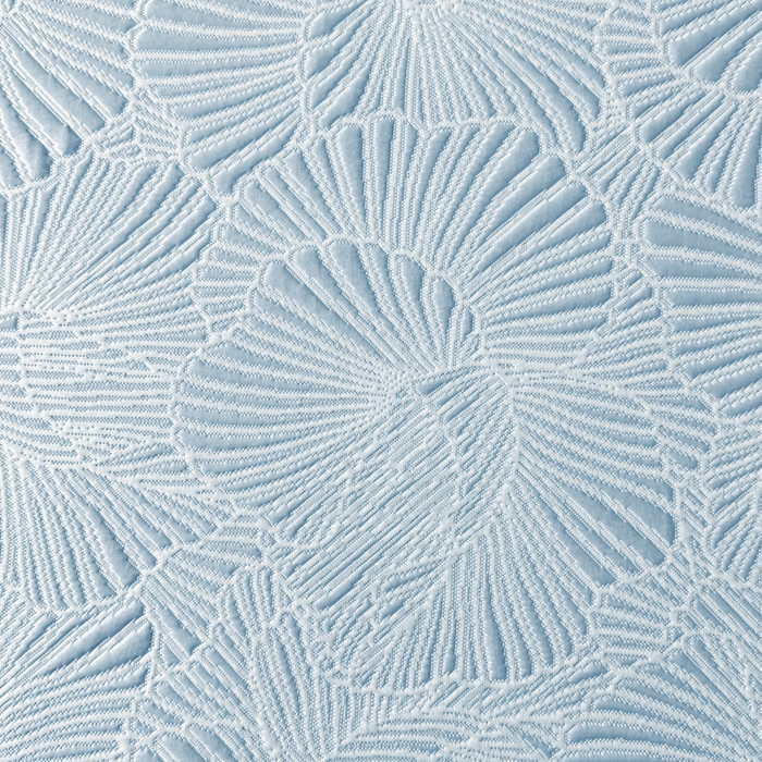 91家纺网 家纺一手货源 找家纺 牵梦萦家纺 2026新款立体浮雕压花工艺豆豆凉席三件套-平铺款 银杏叶-蓝