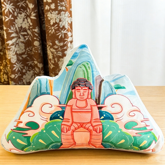 91家纺网 家纺一手货源 找家纺 新奇异 2026新款210克荷兰绒靠山抱枕 佛山靠山