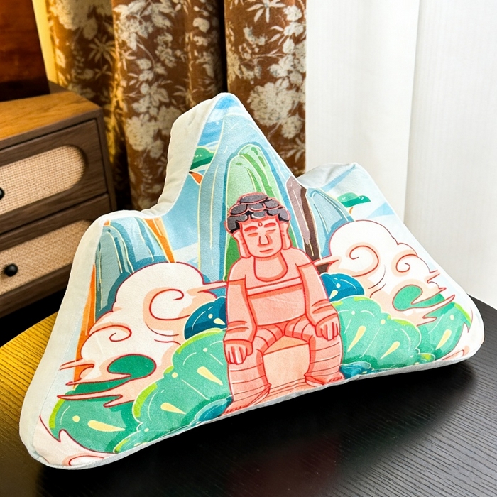 91家纺网 家纺一手货源 找家纺 新奇异 2026新款210克荷兰绒靠山抱枕 佛山靠山