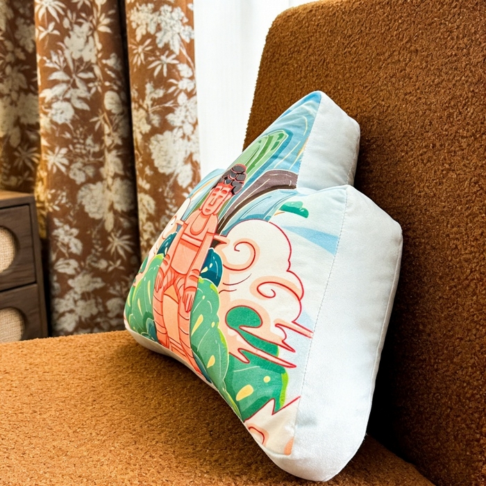 91家纺网 家纺一手货源 找家纺 新奇异 2026新款210克荷兰绒靠山抱枕 佛山靠山