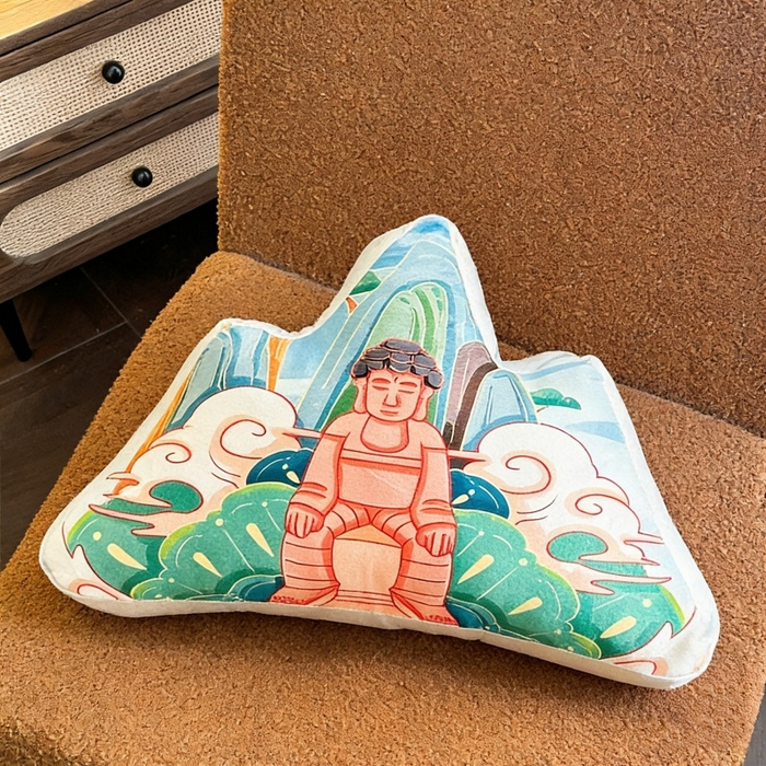 91家纺网 家纺一手货源 找家纺 新奇异 2026新款210克荷兰绒靠山抱枕 佛山靠山