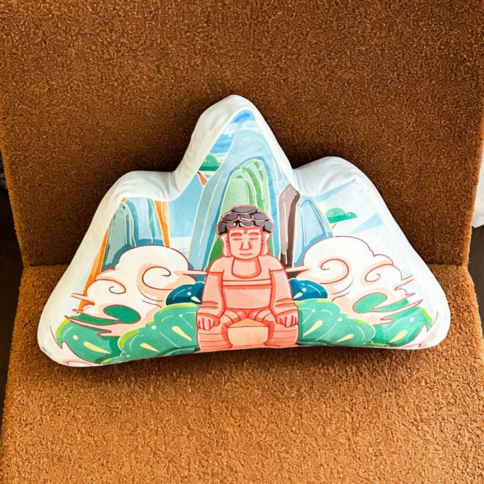 91家纺网 家纺一手货源 找家纺 新奇异 2026新款210克荷兰绒靠山抱枕 佛山靠山