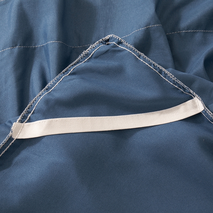 91家纺网 家纺一手货源 找家纺 米瑞娜 2026新款磨毛双层蕾丝花边床裙跨境全尺寸系列 宝蓝