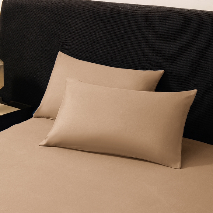 91家纺网 家纺一手货源 找家纺 米瑞娜 2026新款磨毛双层蕾丝花边床裙跨境全尺寸系列 卡其