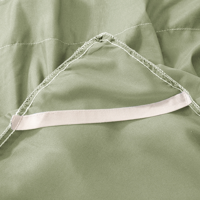 91家纺网 家纺一手货源 找家纺 米瑞娜 2026新款磨毛双层蕾丝花边床裙跨境全尺寸系列 果绿