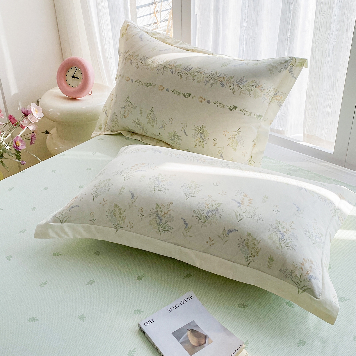 91家纺网 家纺一手货源 找家纺 钰锦珀家纺 2026新款13070全棉直角床单三件套四件套 丛草集