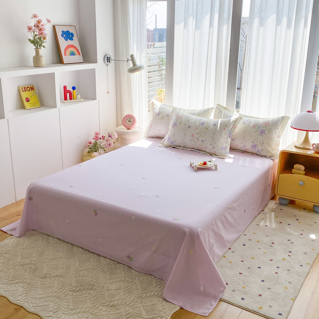 91家纺网 家纺一手货源 找家纺 钰锦珀家纺 2026新款13070全棉直角床单三件套四件套 知意花蔓