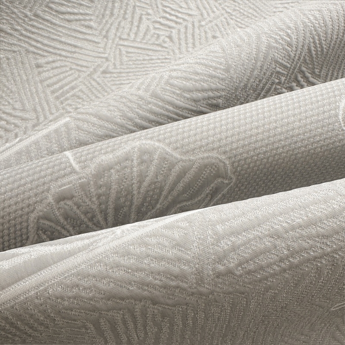 91家纺网 家纺一手货源 找家纺 牵梦萦家纺 2026新款立体浮雕压花工艺凉感豆豆凉席-床笠款 豆豆荷塘月色-浅灰色