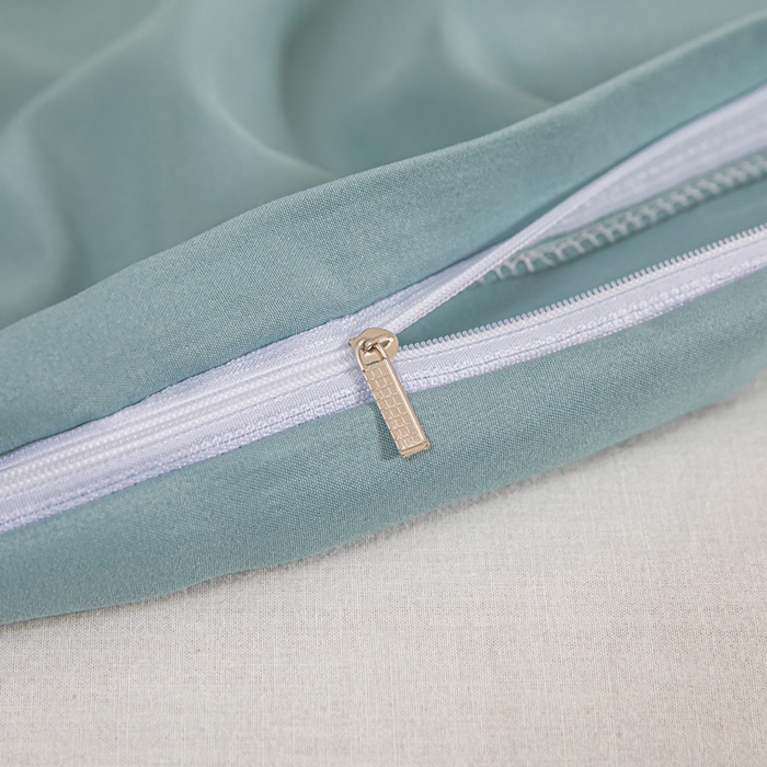 91家纺网 家纺一手货源 找家纺 莎臣豹 2026新款水洗棉磨毛印花简约风单品被套 豆绿