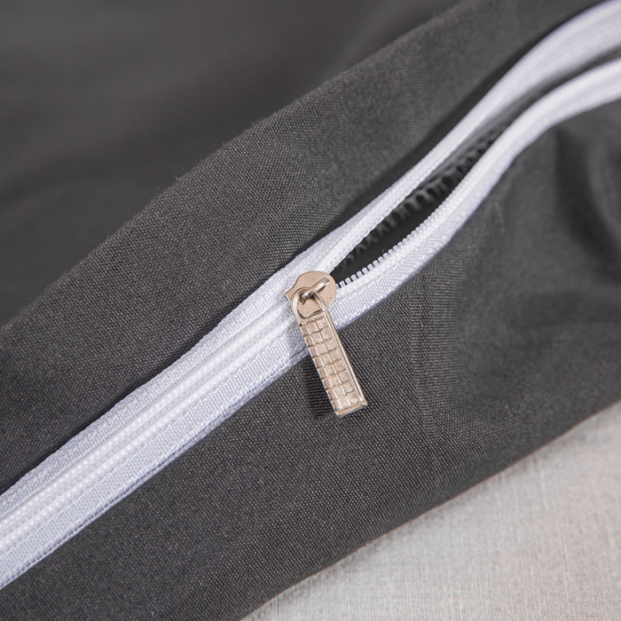 91家纺网 家纺一手货源 找家纺 莎臣豹 2026新款水洗棉磨毛印花简约风单品被套 高雅灰