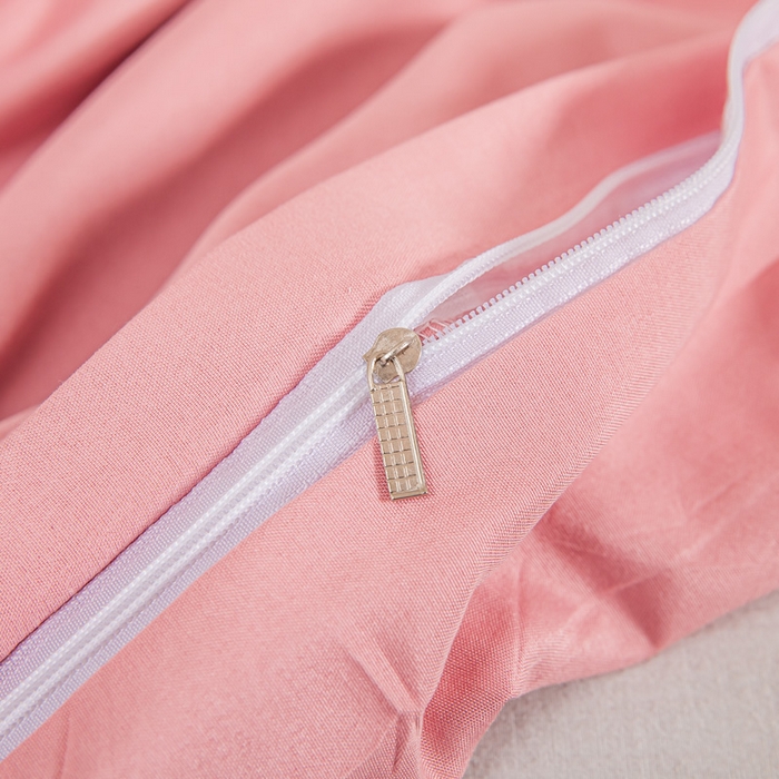 91家纺网 家纺一手货源 找家纺 莎臣豹 2026新款水洗棉磨毛印花简约风单品被套 公主粉