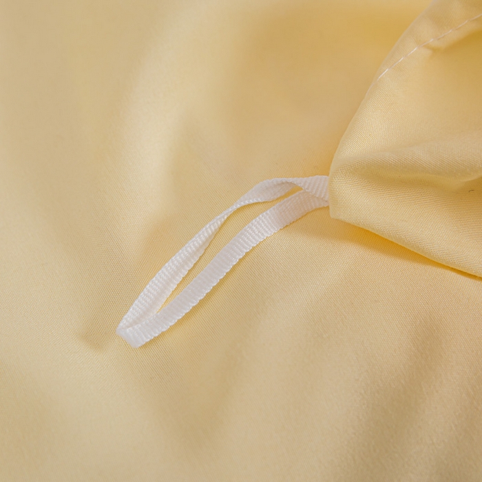 91家纺网 家纺一手货源 找家纺 莎臣豹 2026新款水洗棉磨毛印花简约风单品被套 嫩黄