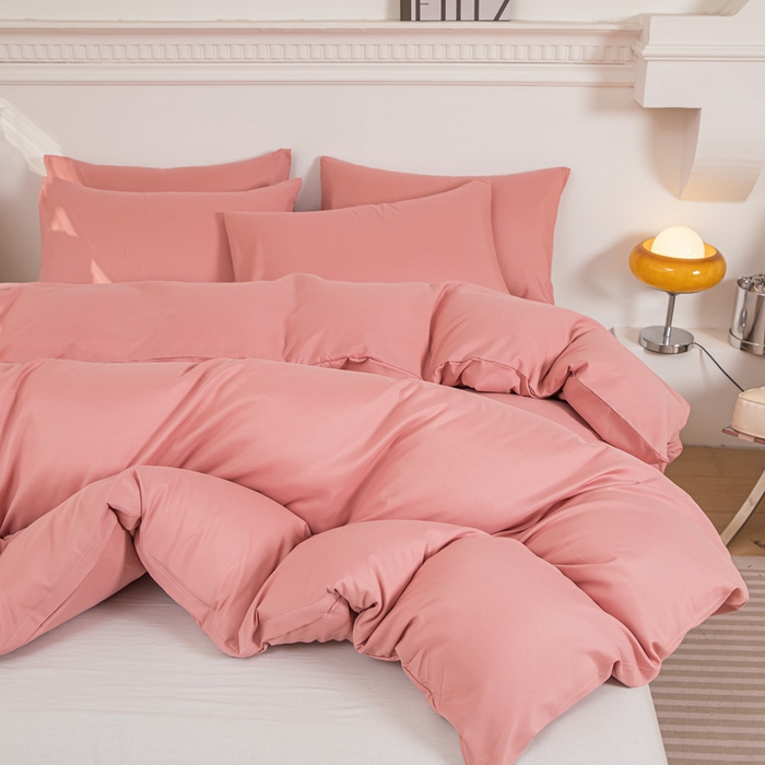 91家纺网 家纺一手货源 找家纺 莎臣豹 2026新款水洗棉磨毛印花简约风单品被套 甜豆沙