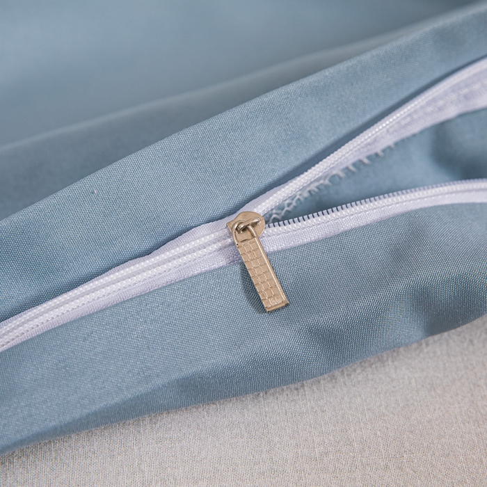 91家纺网 家纺一手货源 找家纺 莎臣豹 2026新款水洗棉磨毛印花简约风单品被套 雾霾蓝