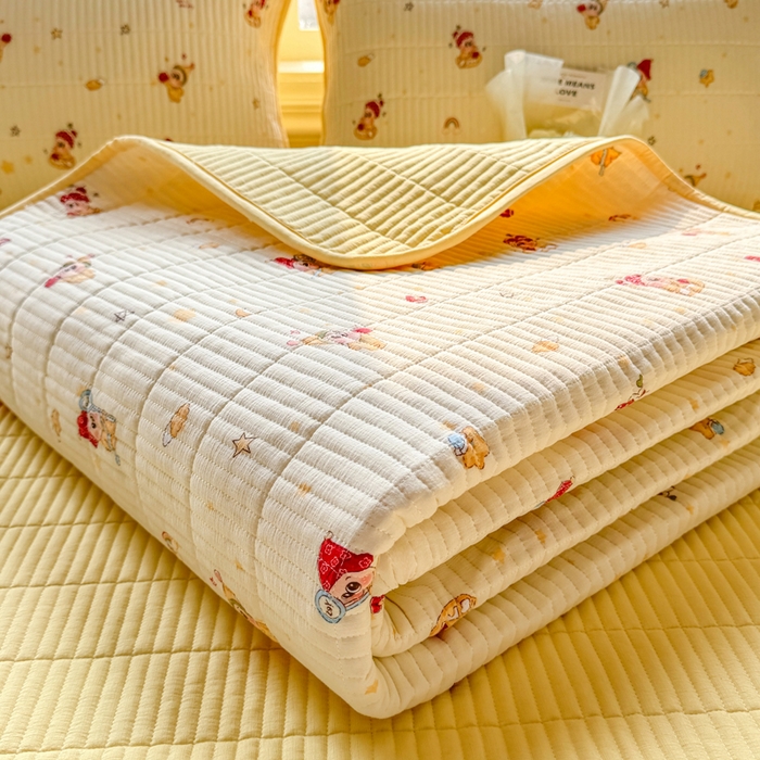 91家纺网 家纺一手货源 找家纺 （总）晓时候 2026新款双层纱印花夏被床盖四件套新疆棉花被夏凉被空调被单夏被