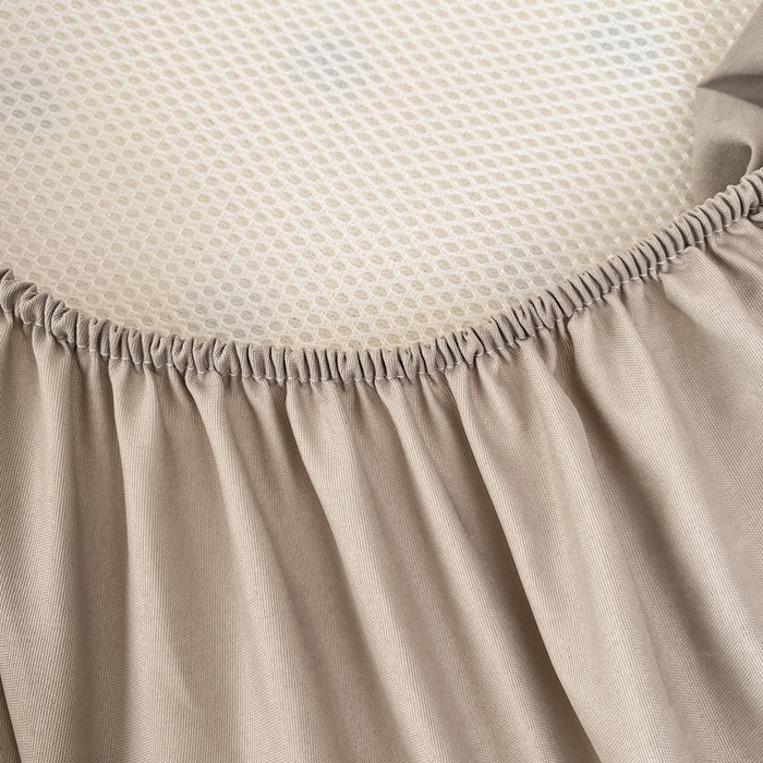 91家纺网 家纺一手货源 找家纺 柒月家居 2026新款大版印花碳光冰丝席床笠款凉席 床笠-蛋糕派对