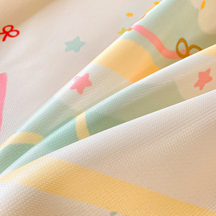 91家纺网 家纺一手货源 找家纺 柒月家居 2026新款大版印花碳光冰丝席床笠款凉席 床笠-蛋糕汪汪