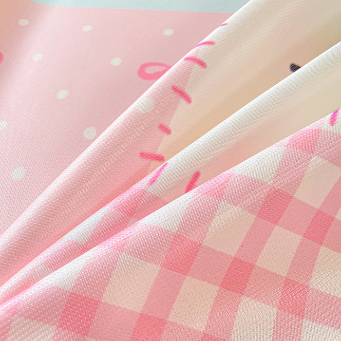 91家纺网 家纺一手货源 找家纺 柒月家居 2026新款大版印花碳光冰丝席床笠款凉席 床笠-猫猫小窝