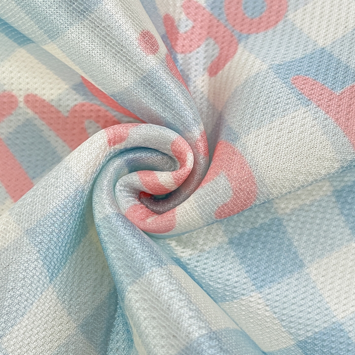 91家纺网 家纺一手货源 找家纺 柒月家居 2026新款大版印花碳光冰丝席床笠款凉席 床笠-汪汪乐园